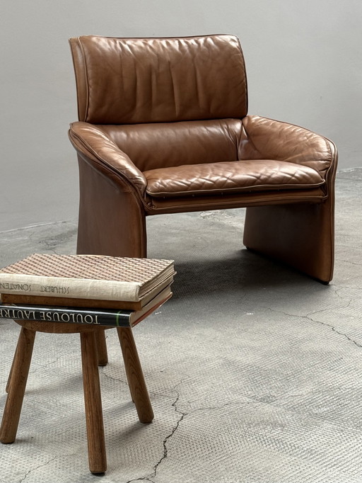 ARMCHAIR COGNAC LEATHER IN DE SEDE STYLE