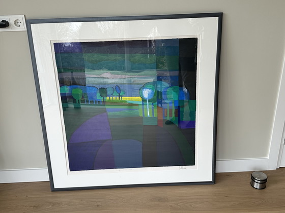 Image 1 of Zeefdruk van Ton Schulten. “De dag breekt aan”. Gesigneerd e genummerd.