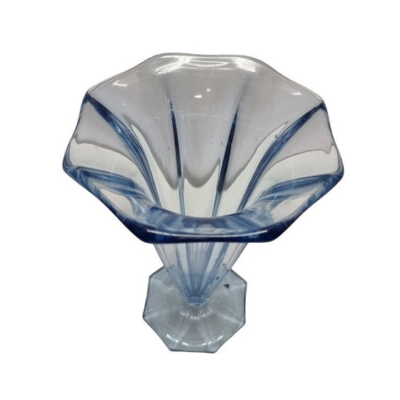 Image 1 of Art Deco blauwe tulpvormige vaas