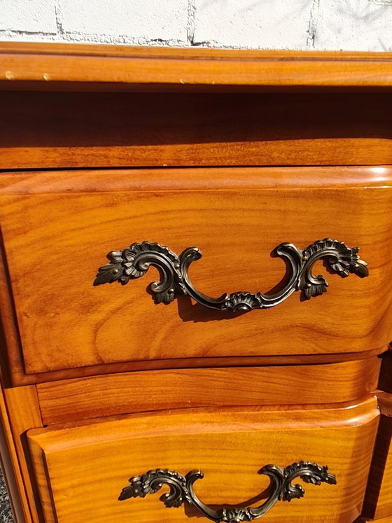Vintage Franse ladekast van kersenhout - Commode - Louis XV-stijl - jaren 70 – Ladekasten, Metal, Other (photo 10 of 22)