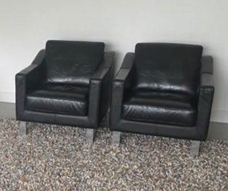 Leolux Antonia : 2 fauteuils (cuir Wapiti)