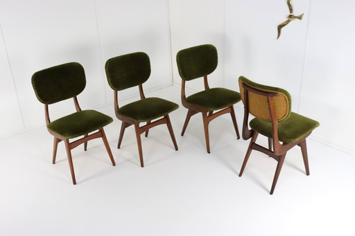 4X Bako Chair Dining Chair 'Geesbrug' Vintage