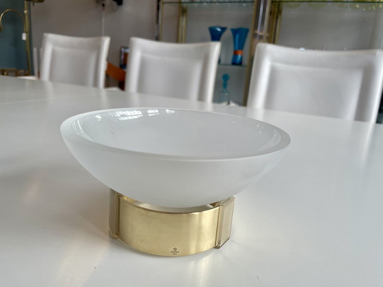 Image 1 of Handgemachte Schale aus mundgeblasenem Glas und Messing von Michael Kurpatov für Skultuna