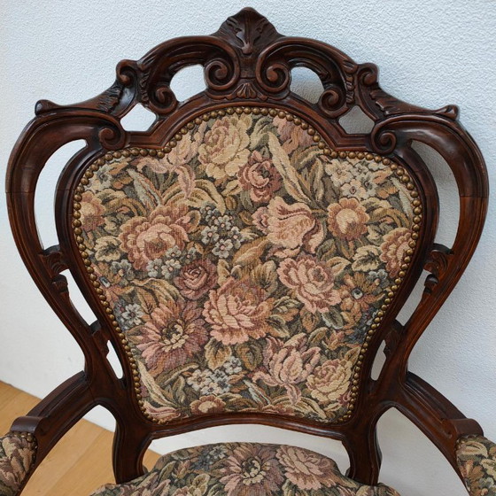 Set di sedie e poltrone vintage francesi Luigi XV Gobelin – Textile (photo 7 of 20)