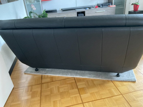 Rolf Benz BMP 418 Torino Lounge Set - Pelle Nera (Divano 3 posti, Poltrona & Pouf) – Sofà, Leather (photo 5 of 6)