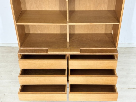 Image 1 of Mid-century classic: IKEA MTP shelf / highboard / sideboard – oak – design Marianne Richter