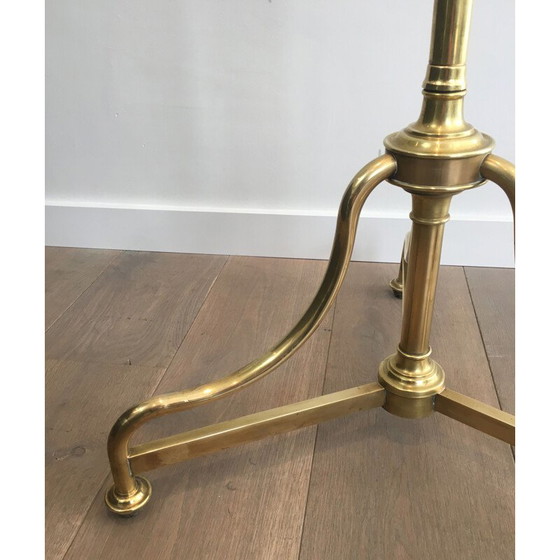 Image 1 of Vintage brass and black lacquered metal coat and hat rack, 1900