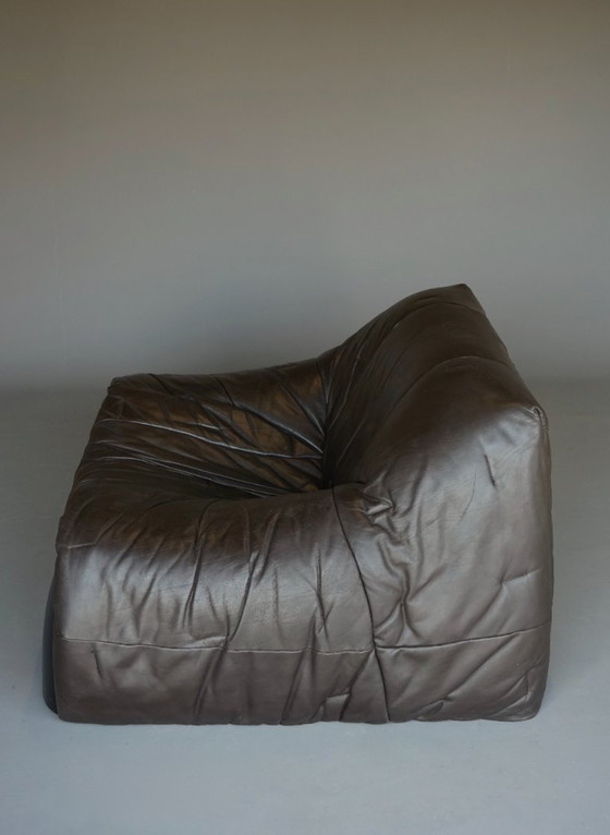 Image 1 of Amak Lounge Chair aus braunem Leder von Annie Hieronimus für Cinna, 1980er Jahre