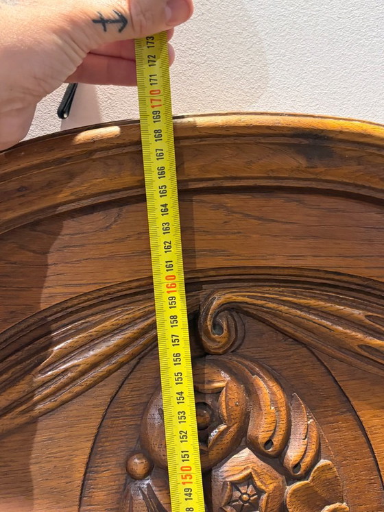 Grote Antieke Franse Trumeau Spiegel – Art Deco Eiken (170 x 97 cm) – Glass, Wood (photo 9 of 13)
