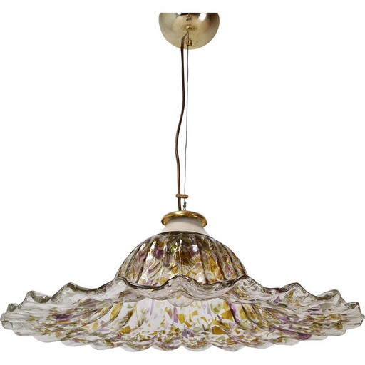 Lámpara colgante vintage de cristal de Murano para La Murrina, Italia, 1980
