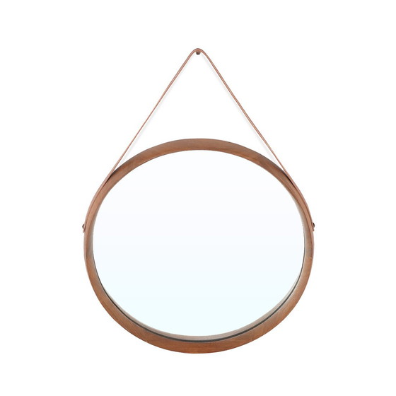 Image 1 of Round mirror with teak frame, 1960s