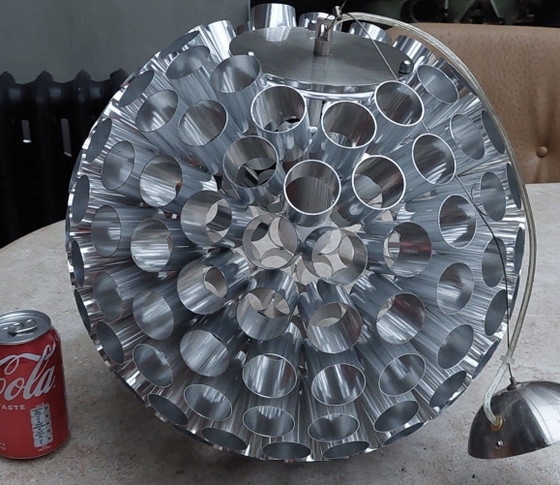 Vintage Rare Space Age Kenwell Hanglamp – Hanglampen, Metal (photo 6 of 6)