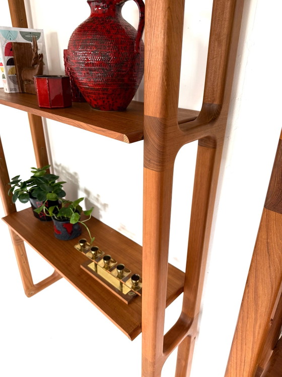 Sistema a parete vintage in teak, Dyrlund anni '80, Armadi a muro, Legno, Marrone (foto 4 di 15)