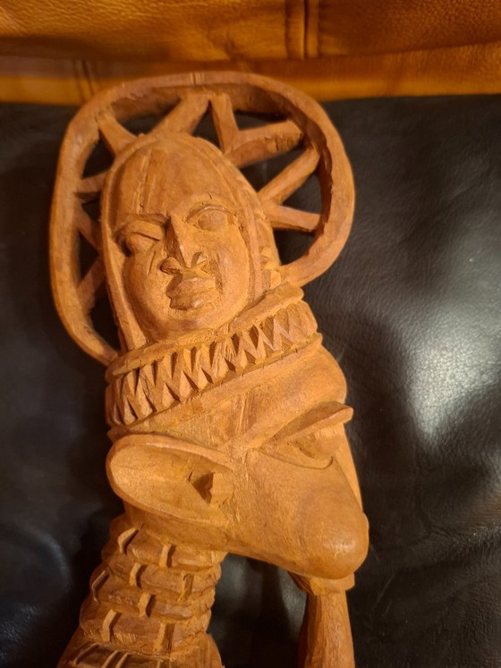 Image 1 of Vintage 1987 signed A.A. FAKEYE statue 
