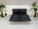 Divano chaise longue Rolf Benz Plura 380 in pelle nera