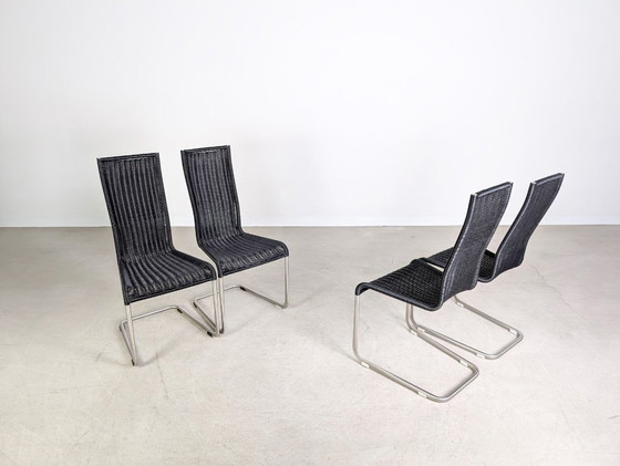 Image 1 of Original 4-piece set of Tecta cantilever chairs B20 Jean Prouve, black