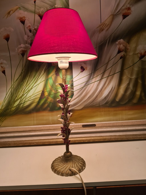 Vintage Florentine Table Lamp / Hollywood Regency Lamp, 57 cm, 1970s – tafellampen, Brass (photo 2 of 5)