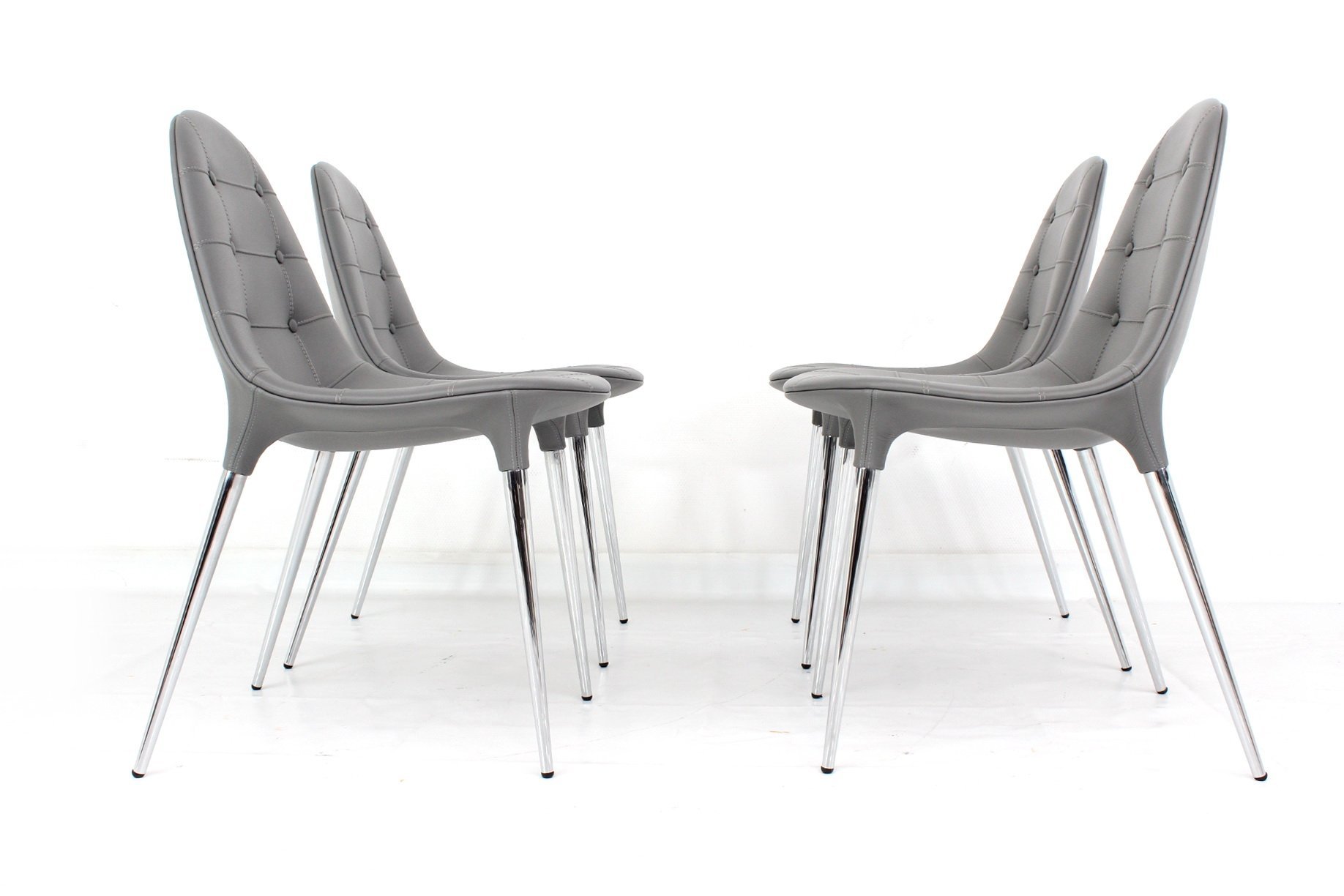 as new, Set of 8 exclusive Cassina Caprice 245 Chair by Philippe