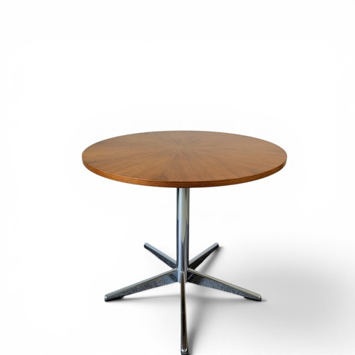 Tavolino da caffè rotondo in legno dal design vintage