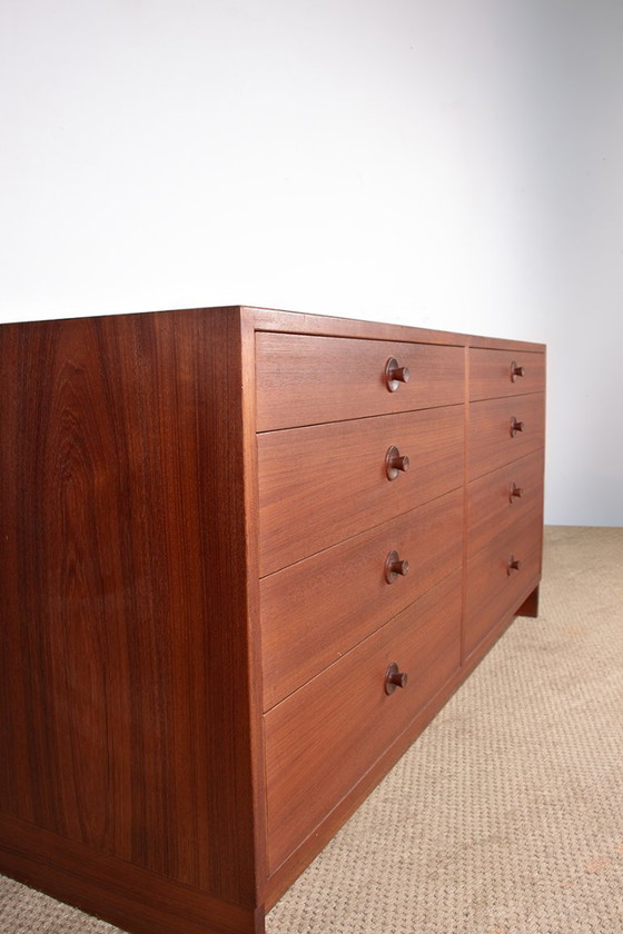 Image 1 of Große Doppelkommode mit 8 Schubladen aus Teakholz von Borge Mogensen für Karl Andersson & Söner, 1960.