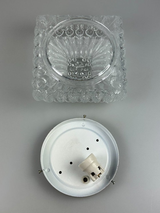 Image 1 of 60er 70er Jahre Deckenlampe Leuchte Plafoniere Inbouw Glas Duits Design