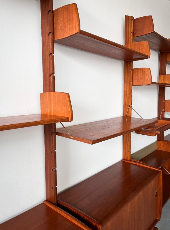 Image 1 of Mid-Century Scandinavian Teak Modular Wall Unit “Ergo” by John Texmon, Norway, 1960s