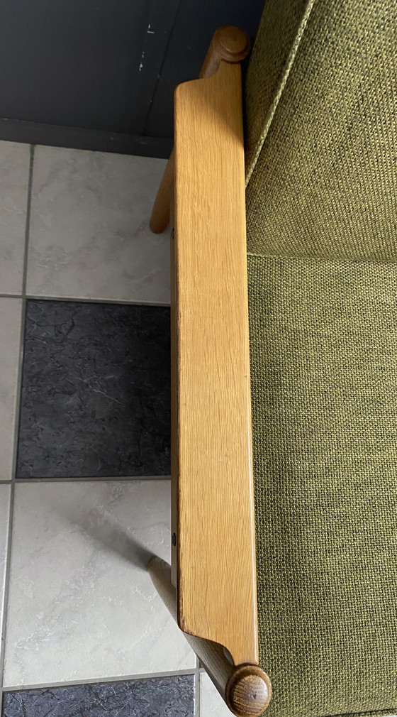 Image 1 of set di poltrone in tessuto verde e legno 1960