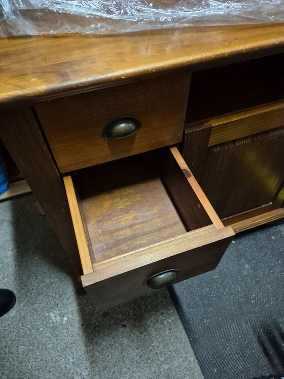 Image 1 of Wooden chest of drawers/sideboard with storage space