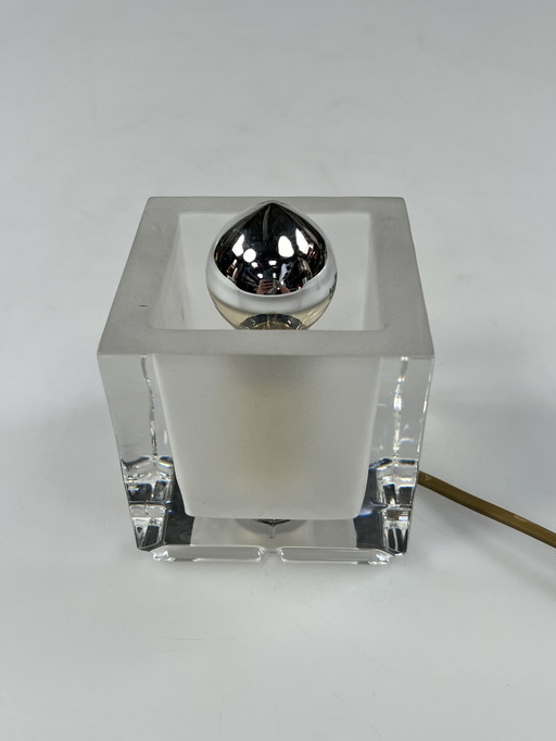 Lampe cubique en verre vintage, Nachtmann Leuchten Design, Allemagne, années 1970