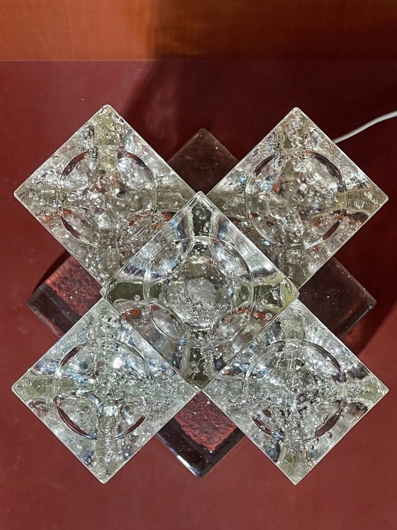 Sculptural Lamp in Polished Albano Glass Cubes for Poliarte, 1960s – Table lamps (photo 5 of 8)