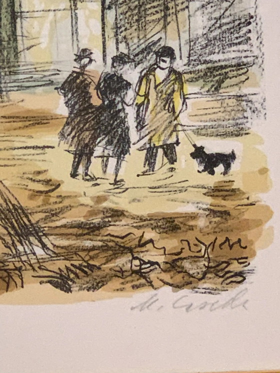 Litografia di paesaggio urbano di Michele Cascella, anni '50, Dipinti e disegni (foto 4 di 5)