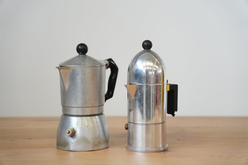 Caffettiere Moka Bialetti e Alessi anni '70: design italiano iconico