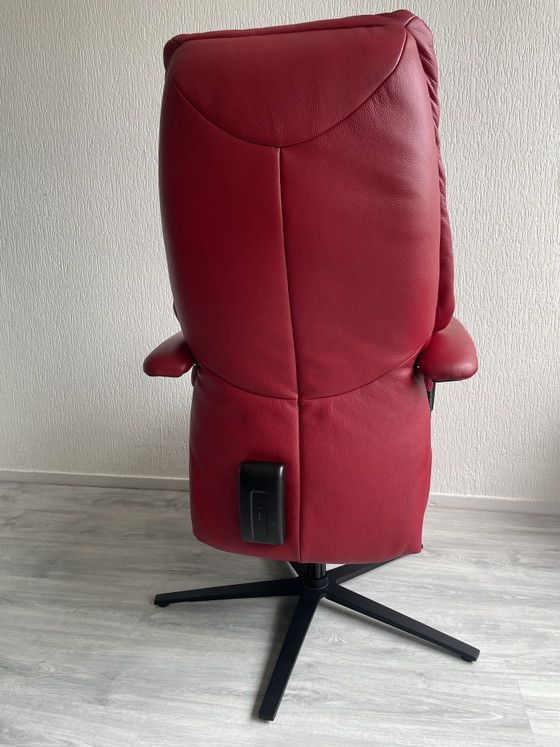 Poltrona elevabile | Pelle | Sedile nuovo | Rosso – Meubelzorg, Poltrone relax, Leather, Metal (photo 5 of 7)