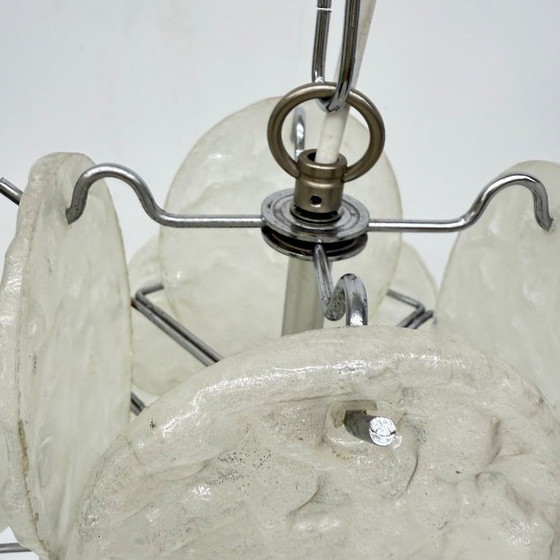 Image 1 of Mid-eeuwse kroonluchter met lucite schijven , 1970