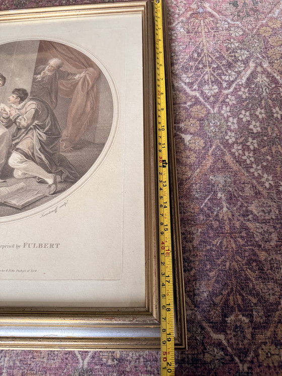 Image 1 of Antieke stippelgravure uit 1805 van Angelica Kauffman - Abelard & Eloisa