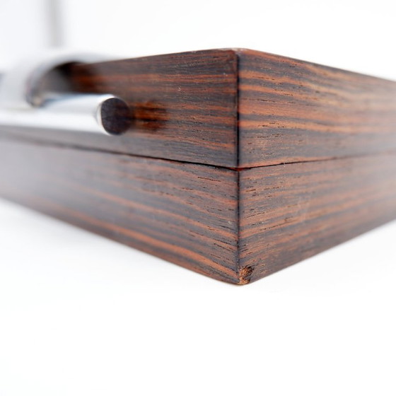 Image 1 of Boîte Art Déco en bois et métal attribuée à la Maison DESNY - années 1930