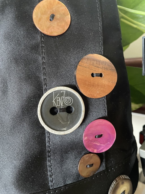 Kenzo Knopftasche – bucket tassen, Leather, Textile (photo 2 of 7)