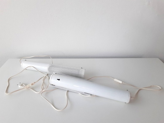 Image 1 of 1 de 2 apliques WOJA perforados de metal blanco de los años 80; ¡hay 2 disponibles!