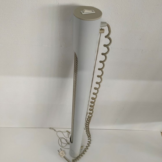 Image 1 of Vintage grijze 'fluorencent tube lamp' jaren 70/80. 