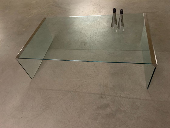 Italian Vintage Gallotti & Radice Coffee table. – Gallotti&Radice, Chrome, Glass (photo 5 of 12)