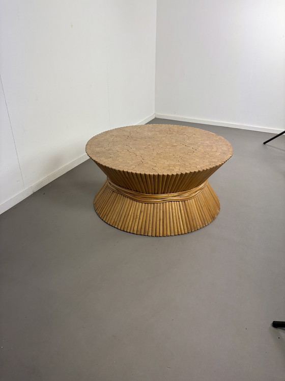Image 1 of Vintage Salotable by Elinor and John McGuire Bamboo and Rattan 1970's