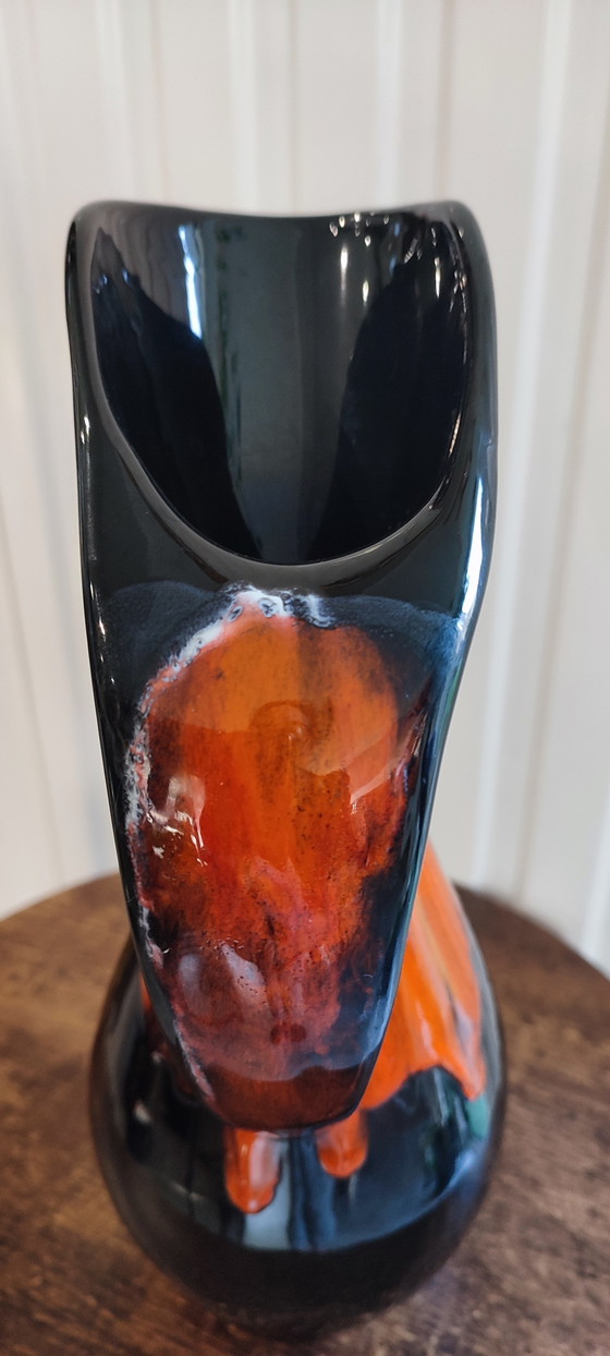 Image 1 of Flamed ceramic vase or pitcher Vallauris 1960