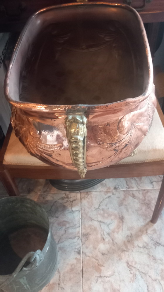 Image 1 of Kupferpflanzgefäß aus dem 19. Jahrhundert