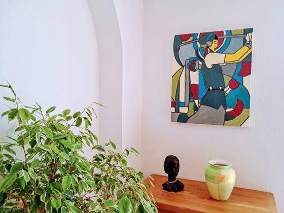 Image 1 of Patricia KLEYMAN - La Golfeuse - Tableau d'artiste