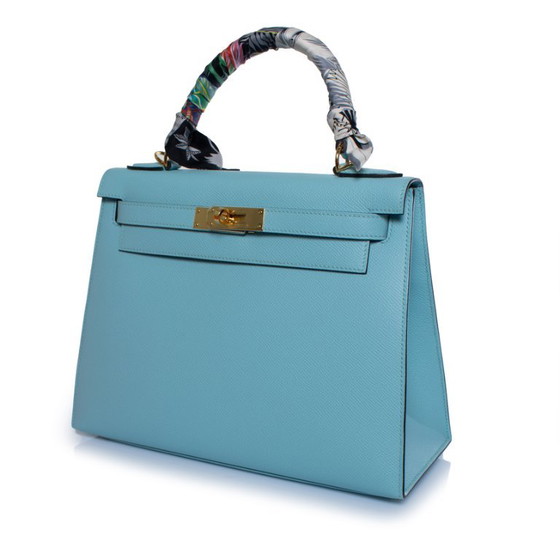 Hermes, Sac Kelly II Sellier 28 Atolón Epsom Bleu – Hermès, Bolsos de mano, Lambskin (photo 9 of 15)