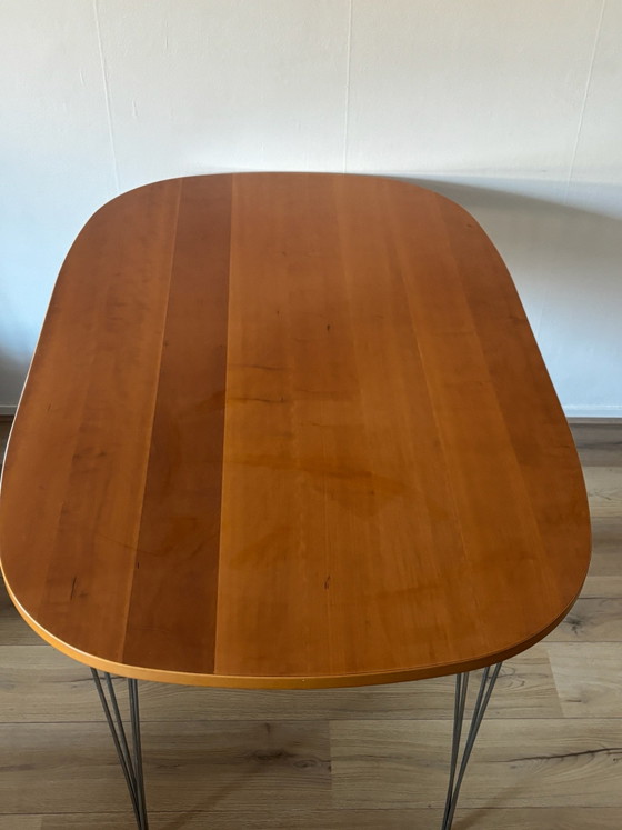 Tavolo da pranzo danese vintage – Tavoli da pranzo, Legno, Metallo (photo 13 of 14)