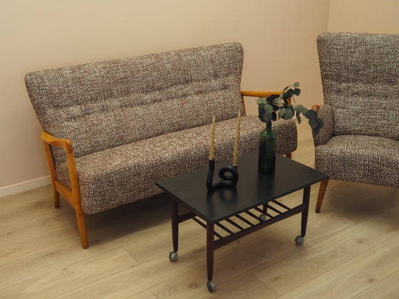 Image 1 of Beuken bank, Deens design, jaren 60, fabrikant: Fritz Hansen