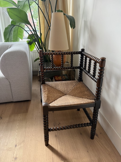 Sedia angolare Bobbin in rovere antico