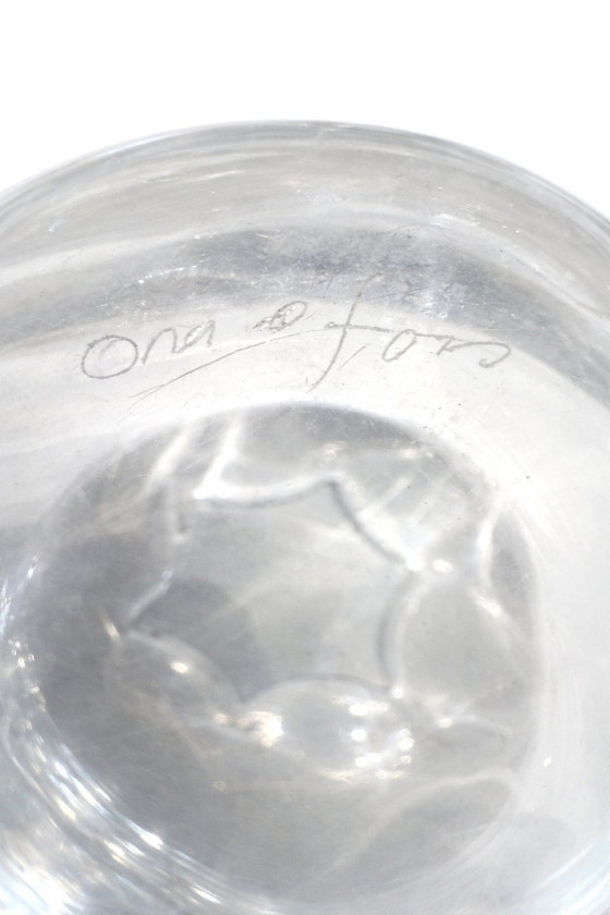 Image 1 of Vaso Orrefors "Stella Polaris" in vetro di Vicke Lindstrand – Design svedese – anni '70