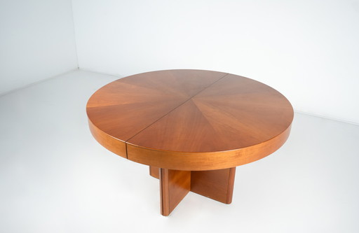 Mid Century Ronde Eettafel Door Tito Agnoli Voor Molteni, 1970S